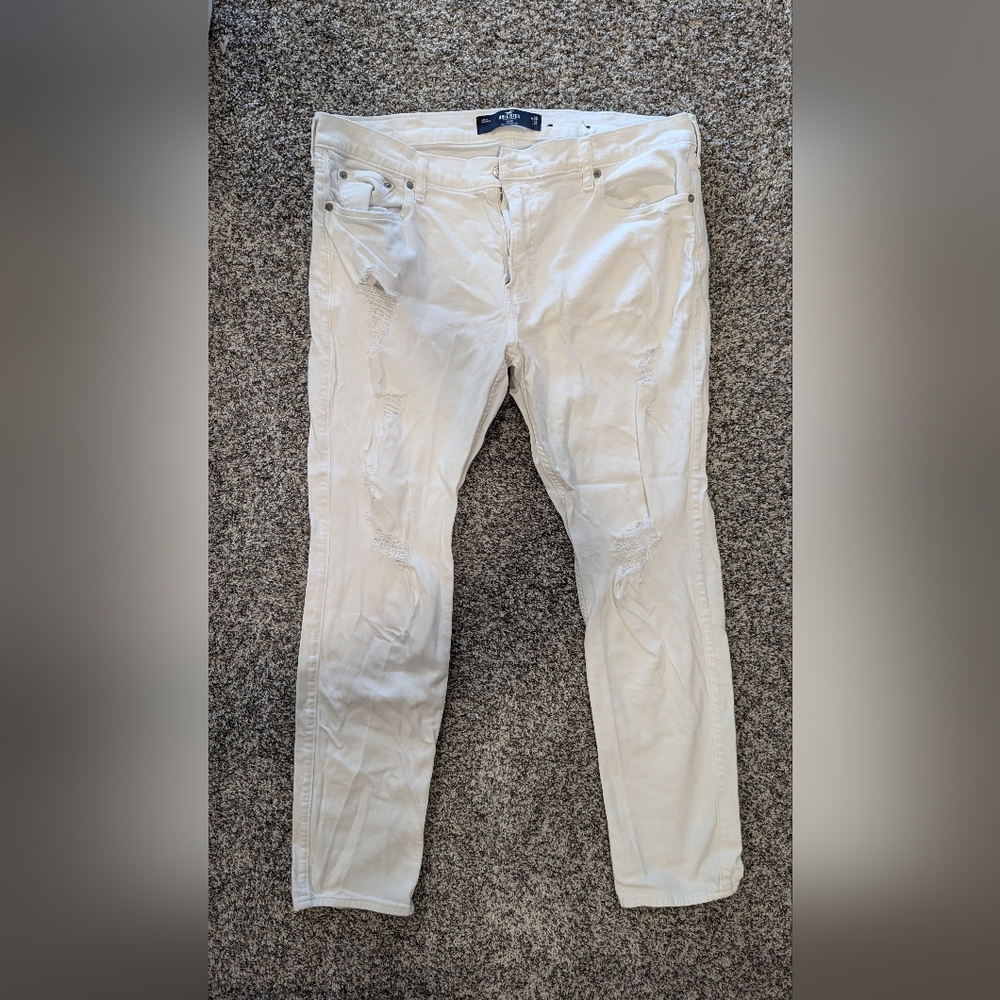 Hollister Skinny Flex White Jeans 36x32